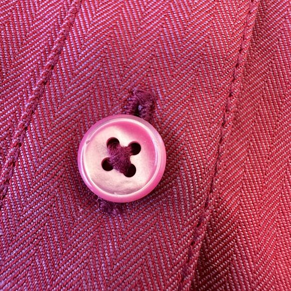 Ann Taylor Blouse Long Sleeve Tunic Top Button Up Pink Women's Size Medium READ - Picture 11 of 12